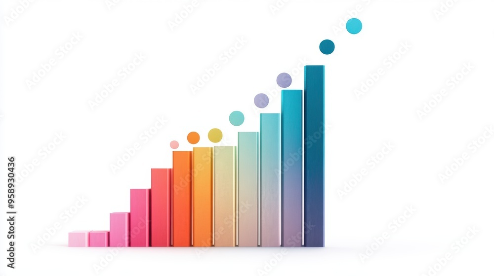 A colorful line graph illustrating a steady upward trajectory of stock prices. A colorful line graph illustrating a steady upward trajectory of stock prices.