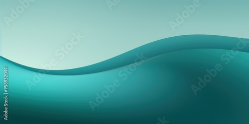 Teal abstract nature blurred background gradient backdrop. Ecology concept for your graphic design, banner or poster blank empty with copy space