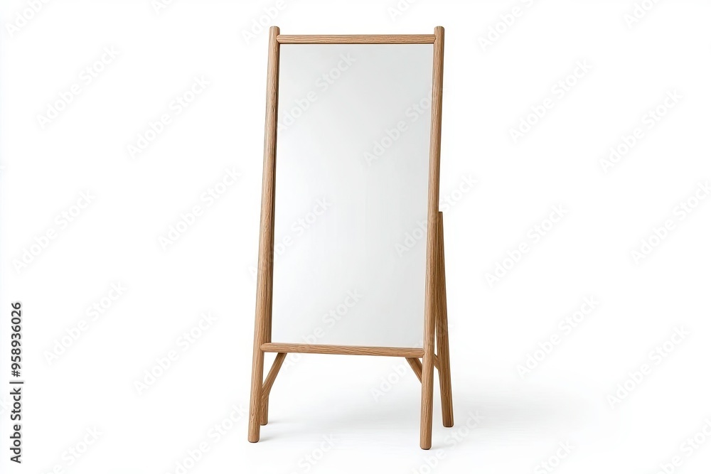 A stylish full-length mirror with a wooden frame, ideal for home decor, capturing reflections, and enhancing spaces. A stylish full-length mirror with a wooden frame, ideal for home decor, capturing reflections, and enhancing spaces.