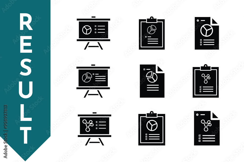 results. research and analysis. simple design style icon set. Suitable for education, business, economics. vector design template results. research and analysis. simple design style icon set. Suitable for education, business, economics. vector design template