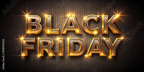 black Friday 3d editable text effect beautiful texture with background Generated  AI