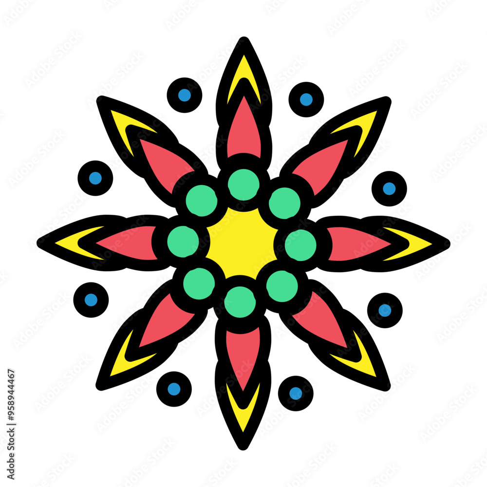 Rangoli Design Vector Filled Icon Design Rangoli Design Vector Filled Icon Design