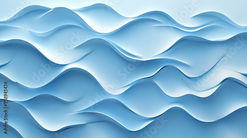 Gentle blue wave patterns on a light gradient background, with subtle highlights and shadows adding depth and dimension.