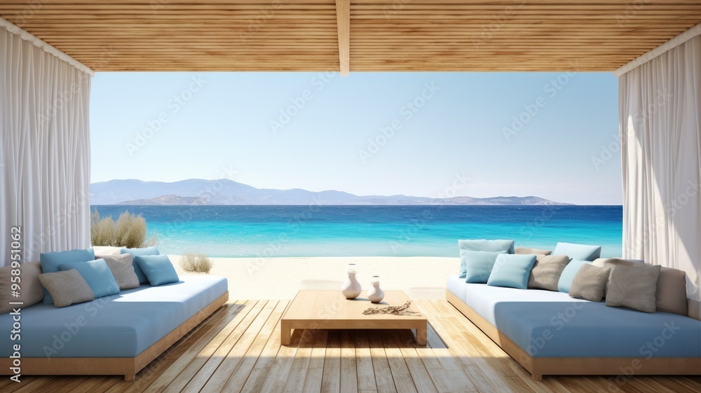 Fototapeta premium Greek beach vacation
