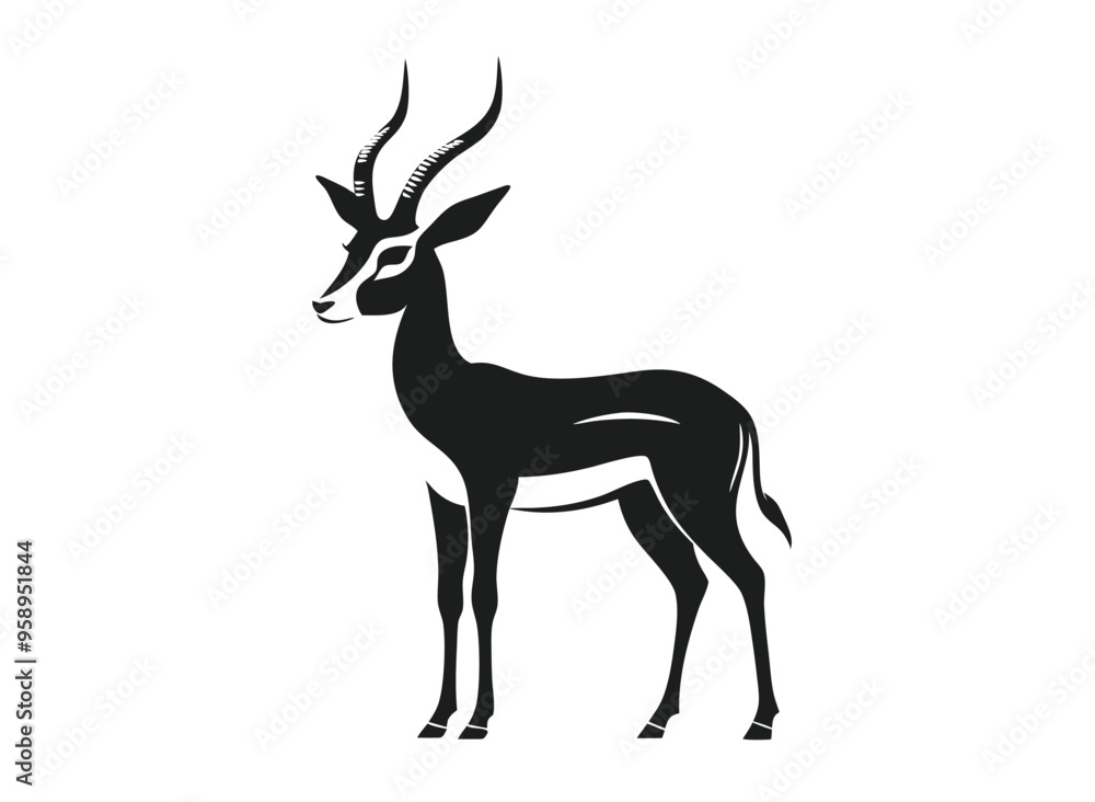 Obraz premium deer silhouette vector