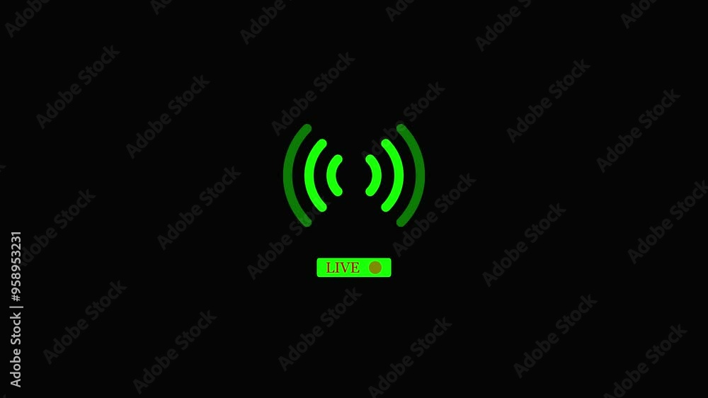 Abstract live on icon animation. video recording live animation. Abstract live on icon animation. video recording live animation.