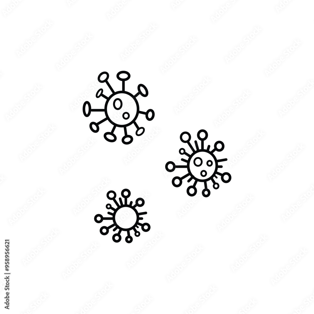 bacteriology icon. Thin Linear Style Design Isolated On White Background bacteriology icon. Thin Linear Style Design Isolated On White Background