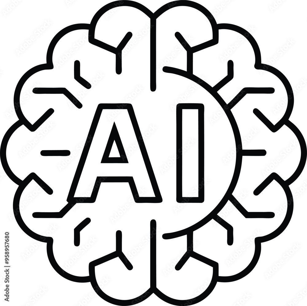 artificial intelligence AI Icon artificial intelligence AI Icon