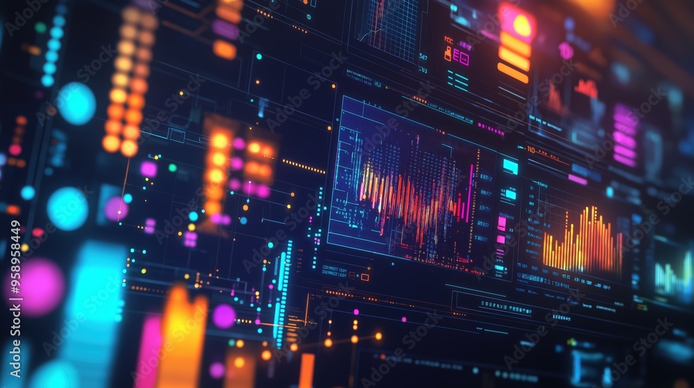 Fototapeta premium Data professional advertising poster 