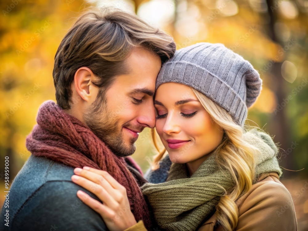 An Affectionate Expression On A Couple'S Faces As They Caress And Whisper Sweet Nothings To Each Other In An Affectionate Expression On A Couple'S Faces As They Caress And Whisper Sweet Nothings To Each Other In