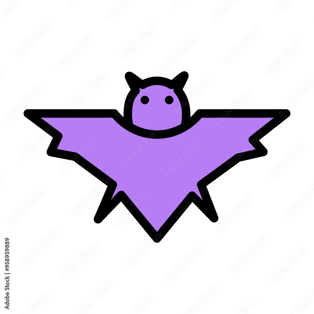 Obraz premium Bat Vector Filled Icon Design