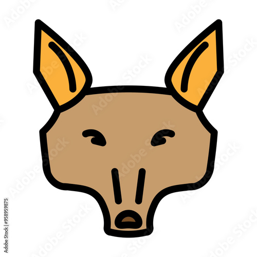 Wolf Vector Filled Icon Design