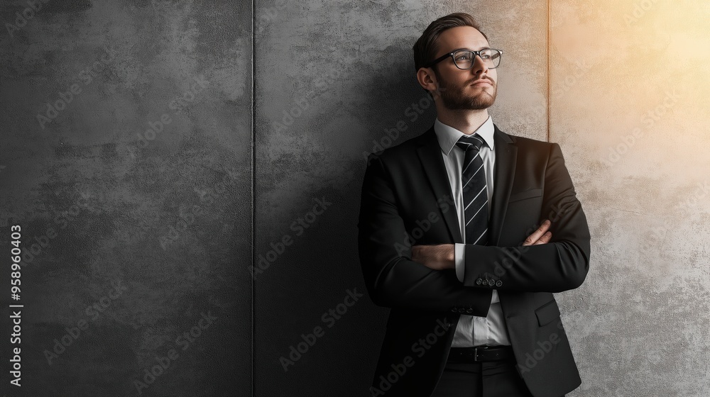 Person with wall mockup Person with wall mockup