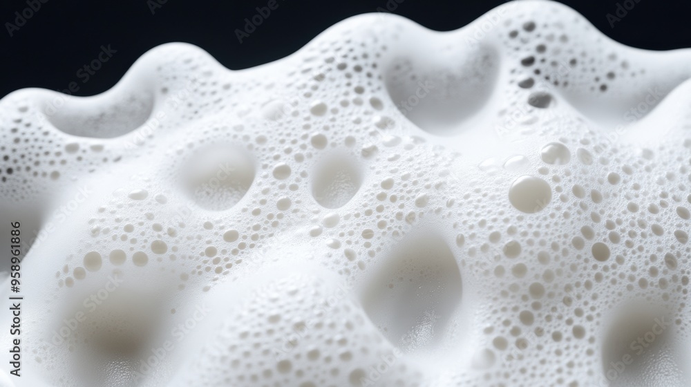 A close up of a white substance with bubbles on it, AI A close up of a white substance with bubbles on it, AI
