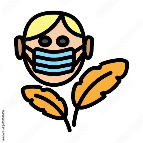Seasonal Allergies Vector Filled Icon Design