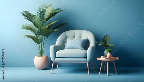 Modern cozy living room and background interior design, modern home