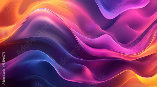 Stylish dynamic wave background with colorful gradients and fluid motion, providing a modern and sophisticated look for graphic design projects. -