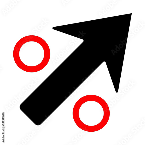  Bank rate increase icon.
