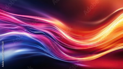 Vibrant modern wave background featuring fluid, dynamic lines and energetic motion, ideal for adding a contemporary touch to digital media.