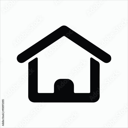 Home Building icon, home icon and Stay Home logo Concept icon vector illustration.