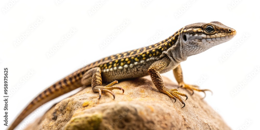 A Close-Up of a Lizard Perched on a Rock, Lizard, Reptile, Wildlife, , , A Close-Up of a Lizard Perched on a Rock, Lizard, Reptile, Wildlife, , ,