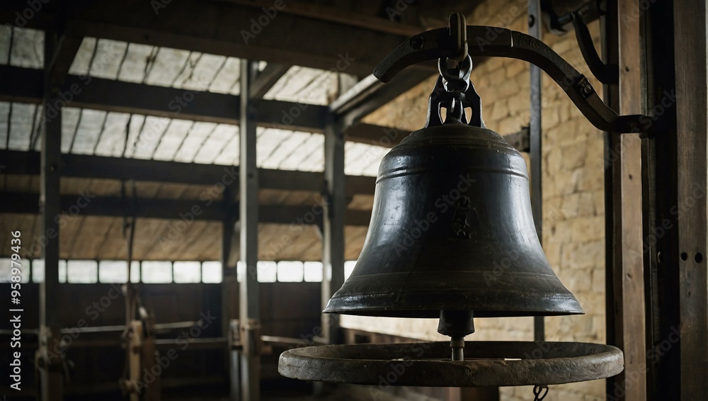 The tolling of a bell, symbolizing the enduring fight for freedom. The tolling of a bell, symbolizing the enduring fight for freedom.