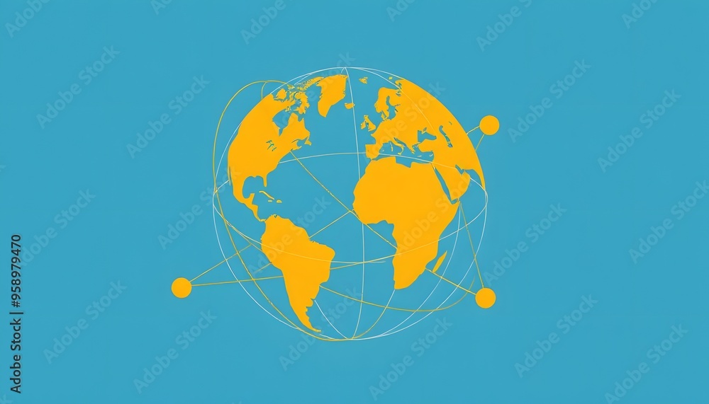World map with globe Isolated on background. World map with globe Isolated on background.