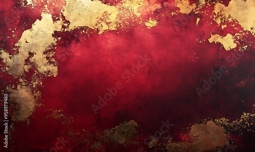 Wallpaper Mural Abstract Red and Gold Textured Background Torontodigital.ca