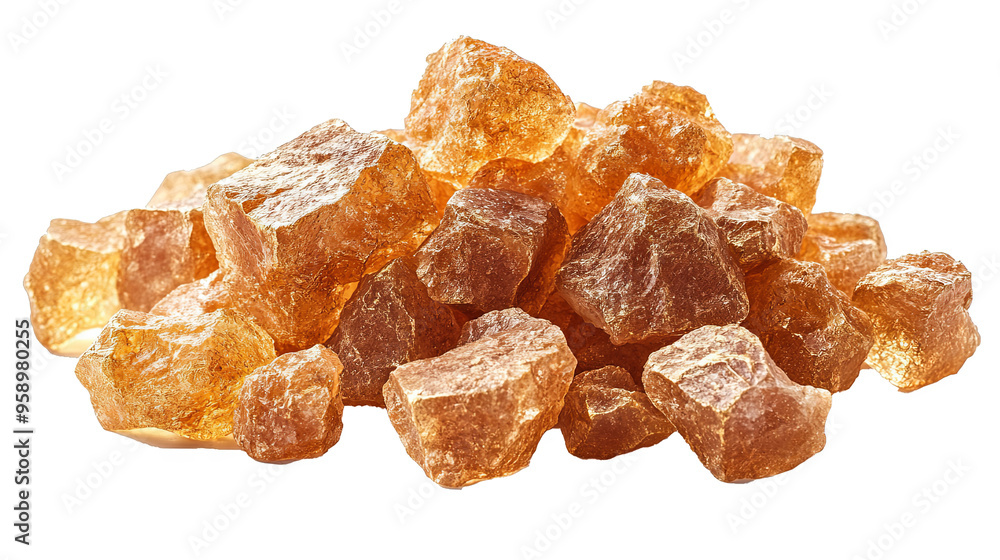 Raw Gold Nuggets Isolated on a White Background - CGI Raw Gold Nuggets Isolated on a White Background - CGI