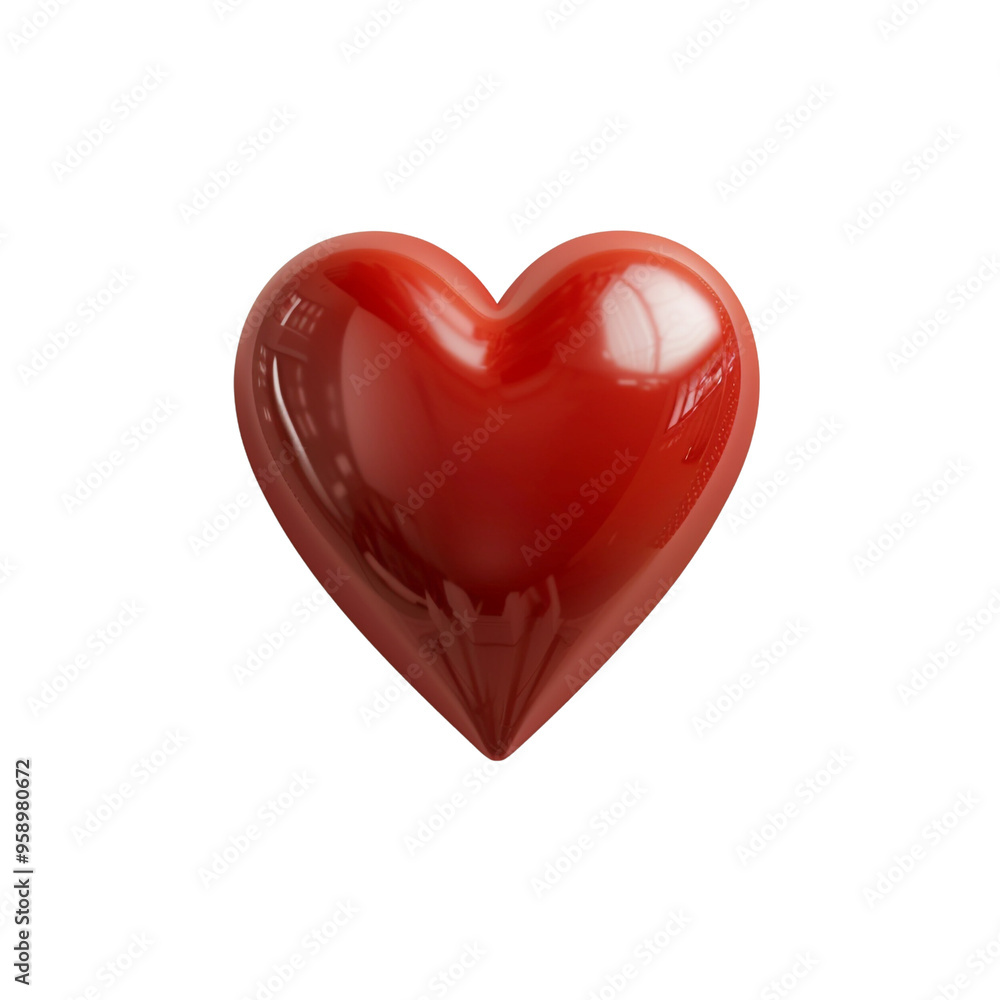 Glossy Red Heart Glossy Red Heart