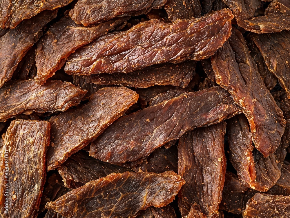 Savory Beef Jerky Strips, High-Protein Snack, Air-Dried Meat, Keto and Paleo-Friendly, Perfect for Fitness and On-the-Go Savory Beef Jerky Strips, High-Protein Snack, Air-Dried Meat, Keto and Paleo-Friendly, Perfect for Fitness and On-the-Go