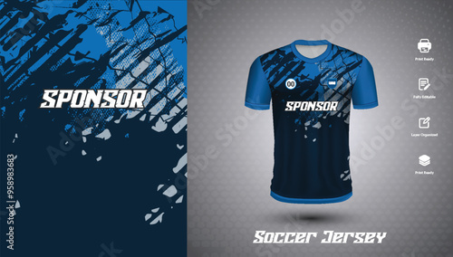 Soccer jersey design for sublimation or sports t-shirt design for cricket football
