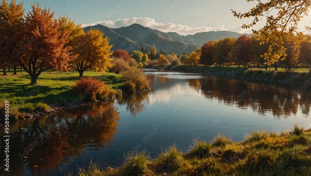 Fototapeta premium autumn in the mountains