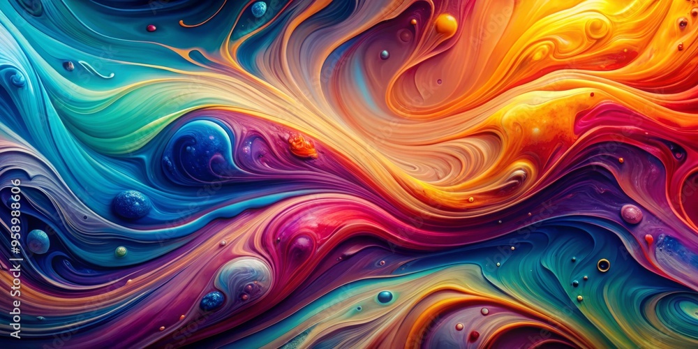 Cosmic Swirl Abstract Paint Swirls with Embedded Spheres, abstract art, fluid art, paint swirl Cosmic Swirl Abstract Paint Swirls with Embedded Spheres, abstract art, fluid art, paint swirl