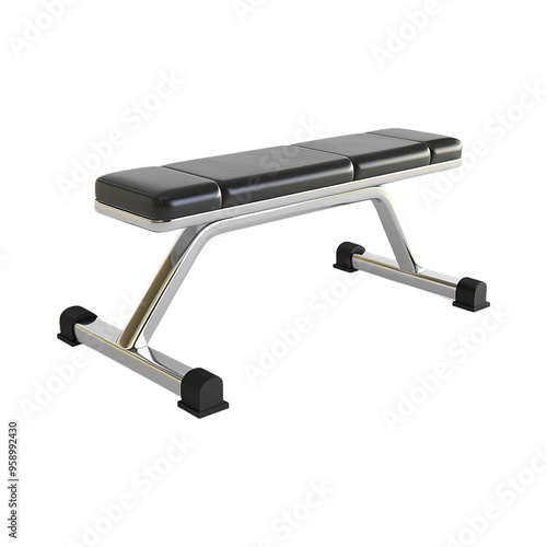 Gym Bench on Transparent Background