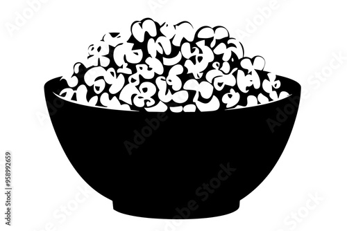 vector silhouette of a Classic Macaroni