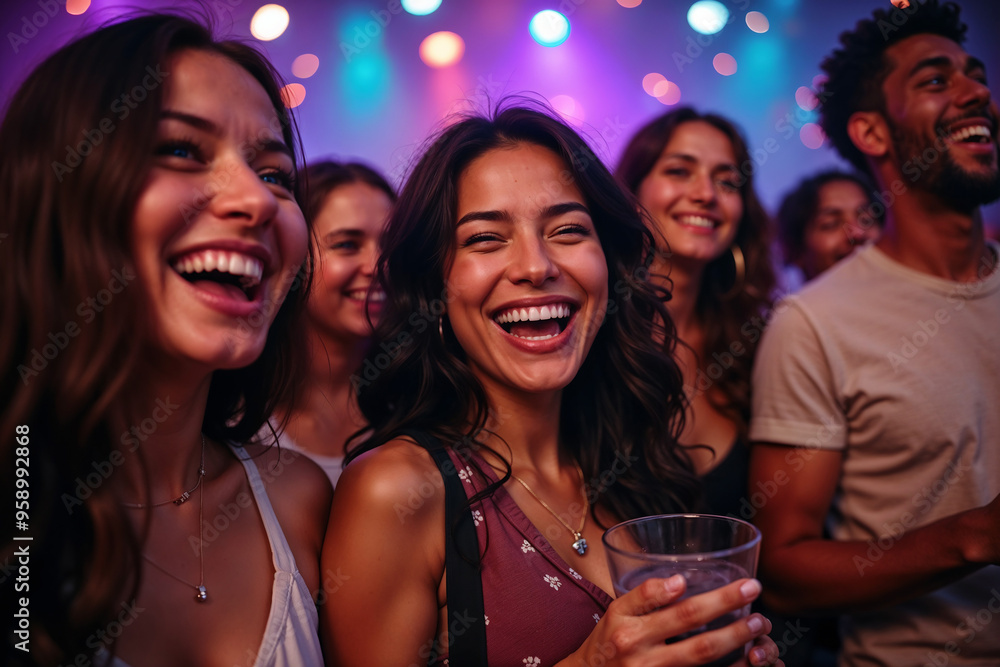 Group of Friends Celebrating at a Party Group of Friends Celebrating at a Party