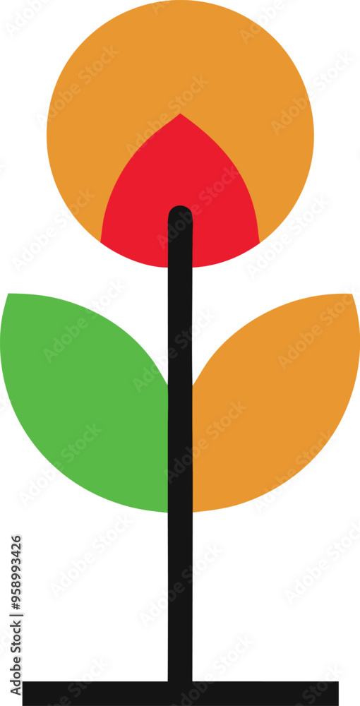 illustration of an Tree with leaves illustration of an Tree with leaves