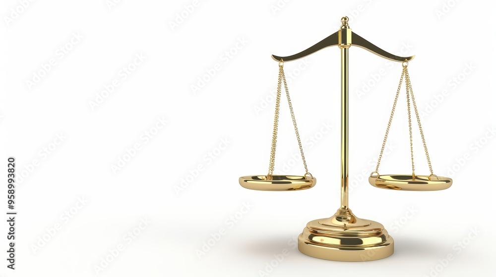 A shiny golden scale symbolizing justice and balance, ideal for legal concepts and law-related themes. A shiny golden scale symbolizing justice and balance, ideal for legal concepts and law-related themes.