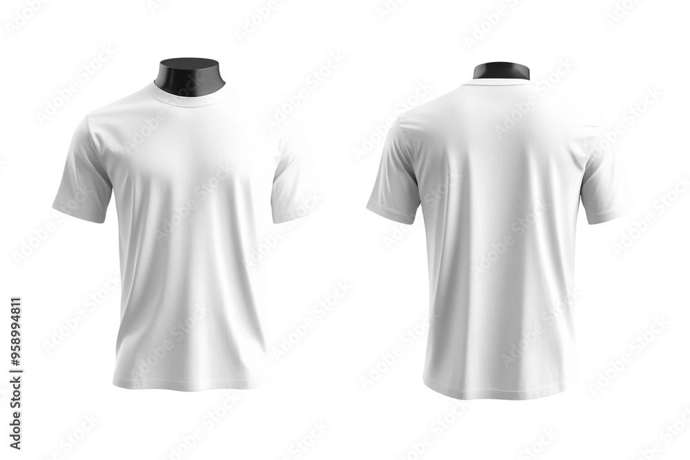 White T-Shirt Mockup - Front and Back View White T-Shirt Mockup - Front and Back View