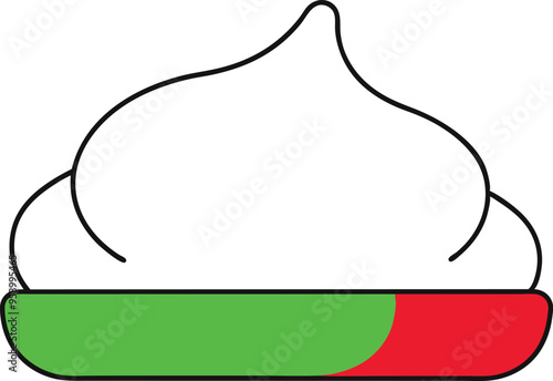 Simple clean whipped cream outline for a minimalist and stylish finishing touch
