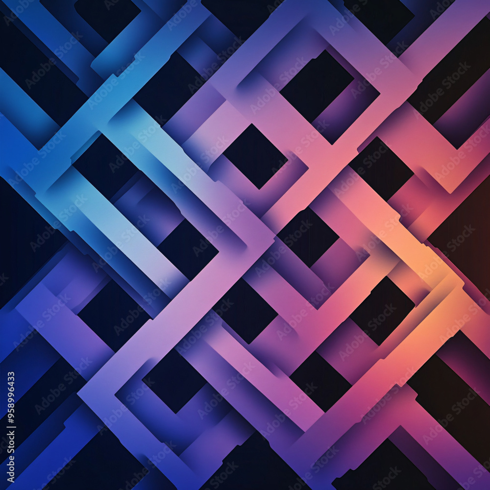 A design of interlocking triangles with gradient shading. A design of interlocking triangles with gradient shading.