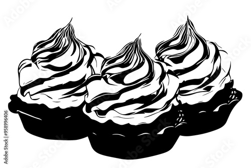 vector silhouette of a Delicious Cream