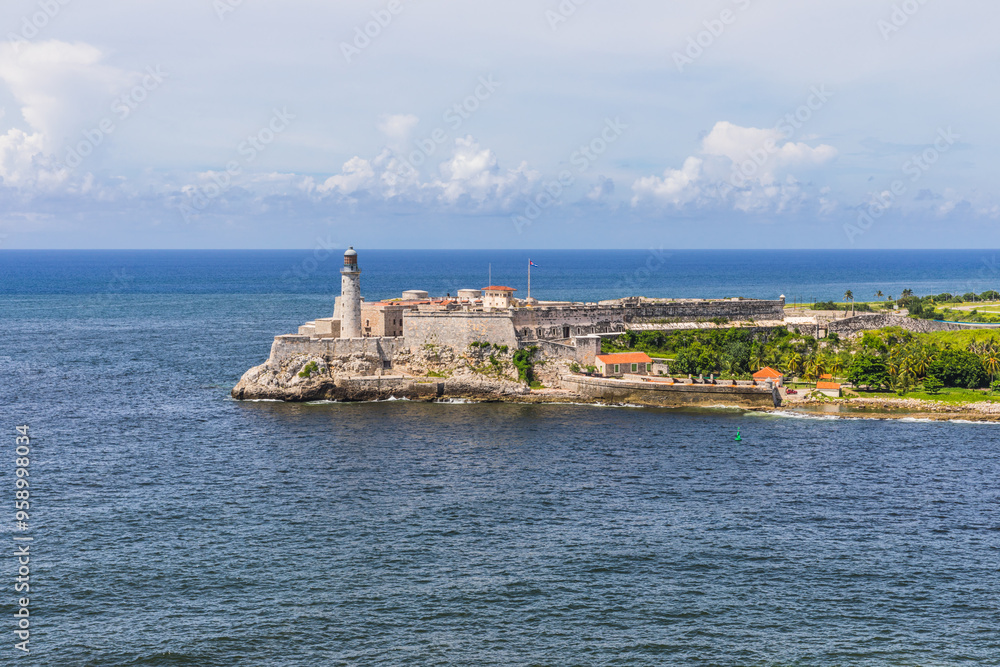 colonial fortress (fort) with real cannons protecting the entrance to Havana Bay in Havana, Cuba
colonial fortress (fort) with real cannons protecting the entrance to Havana Bay in Havana, Cuba