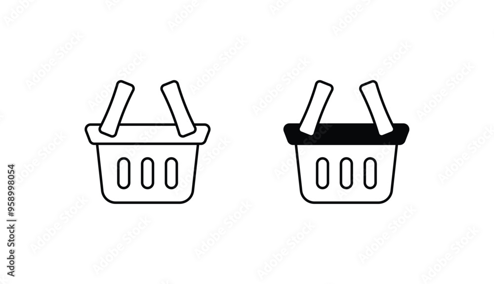 Basket icon design with white background stock illustration Basket icon design with white background stock illustration