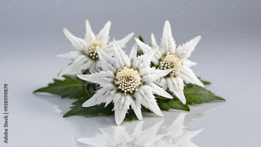 Edelweiss isolated on white Edelweiss isolated on white