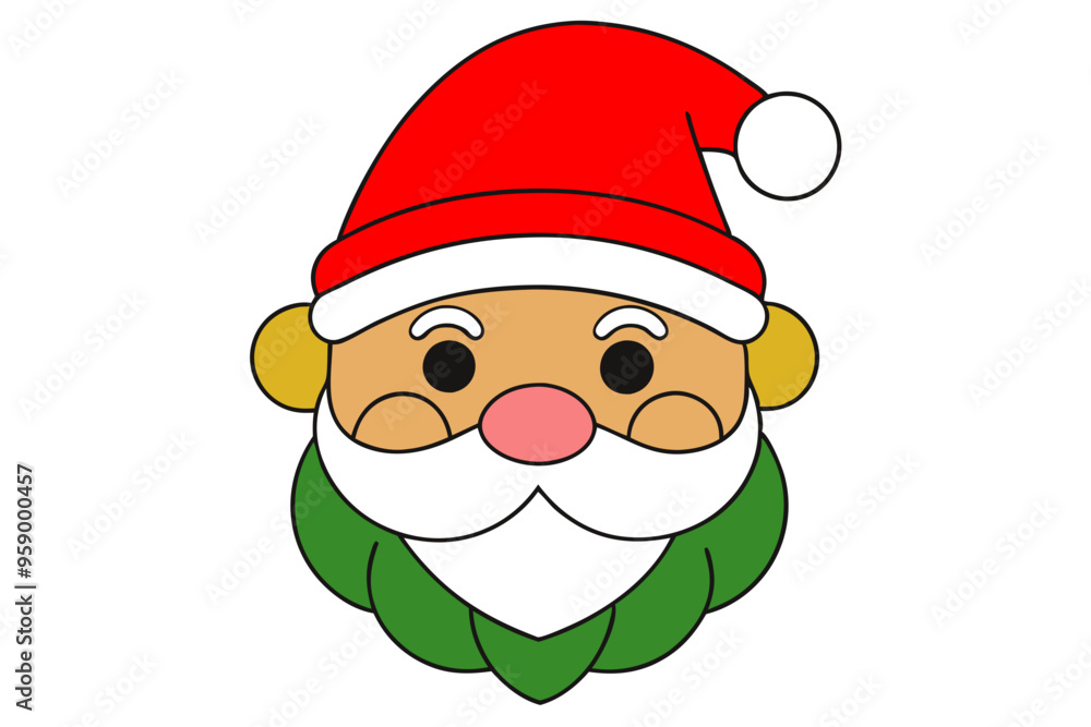Santa Claus head vector illustration Santa Claus head vector illustration
