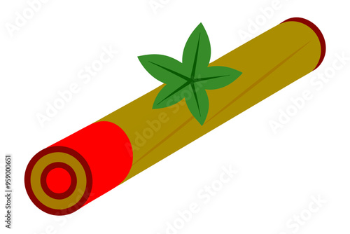 Cinnamon Stick vector illustration on white background