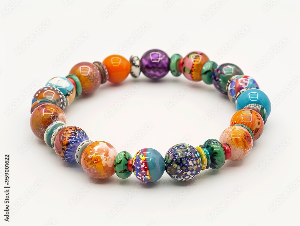 Colorful Beaded Bracelet: Boho Chic Jewelry Colorful Beaded Bracelet: Boho Chic Jewelry