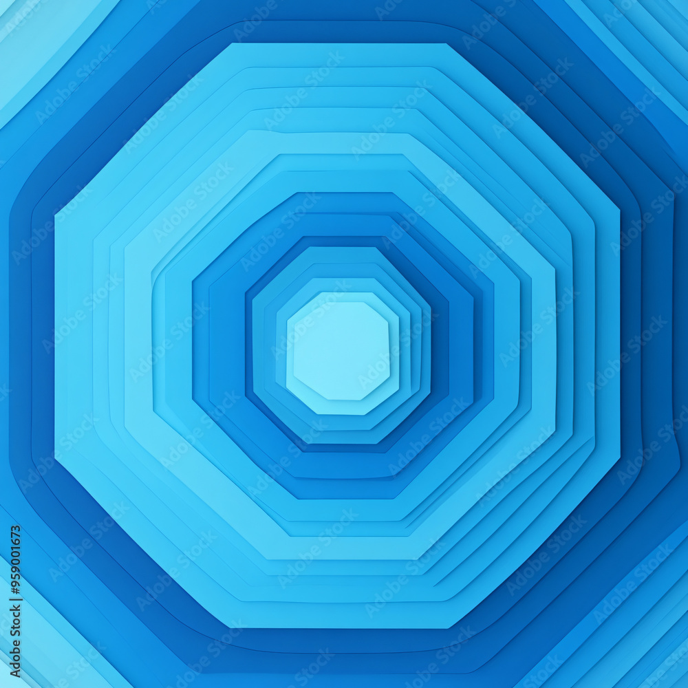 A design of concentric blue hexagons with subtle gradients. A design of concentric blue hexagons with subtle gradients.